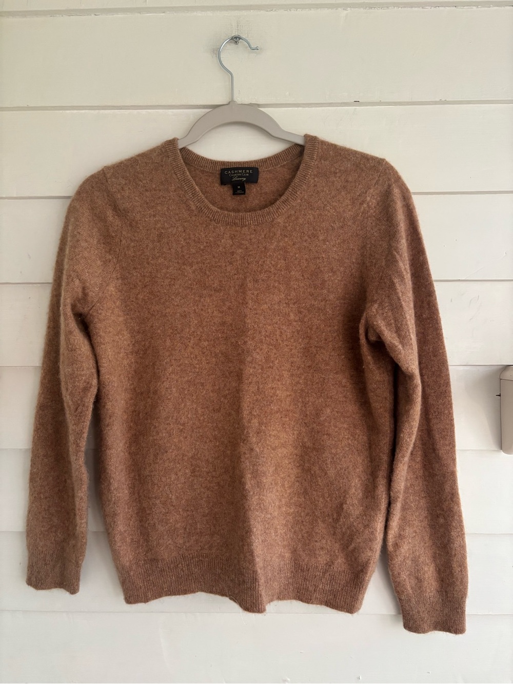 Charter Club Luxury 100% Cashmere Brown Crewneck Sweater Women’s Size Medium